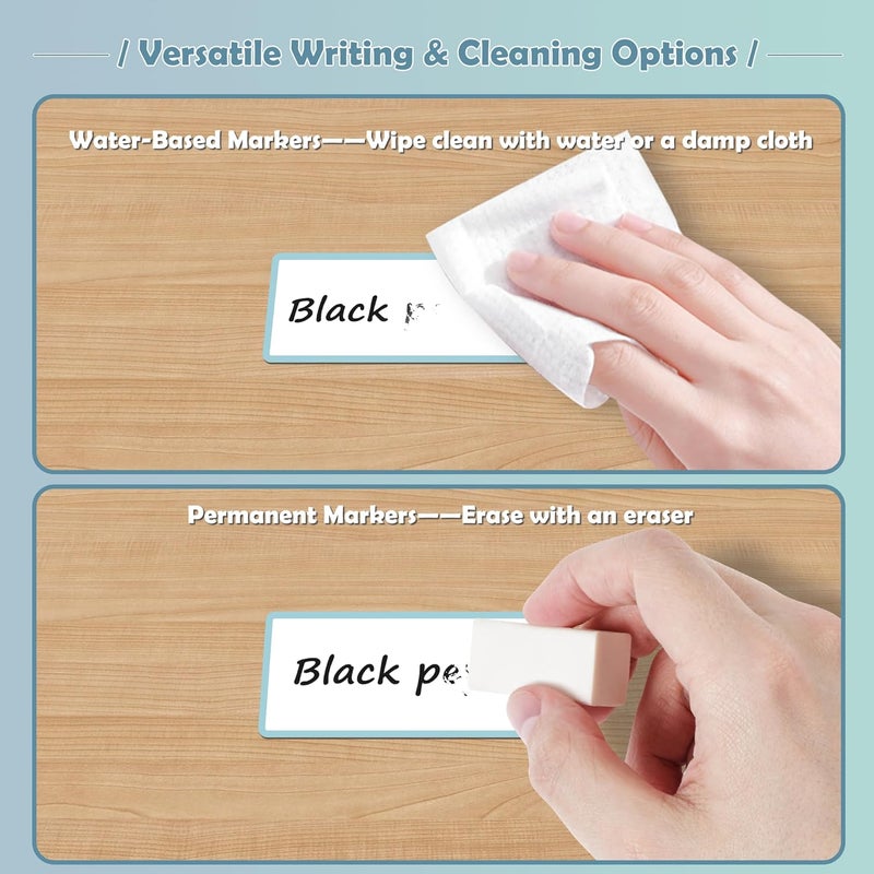 PPB Dry Erase Labels Sticky Notes for Containers, Reusable Waterproof Removable Stickers for Storage Bins, Freezer, Kitchen, Classroom, Whiteboard, All Purpose Use (1.2”x 2”, Multicolor, 60 Dots) - Image 4